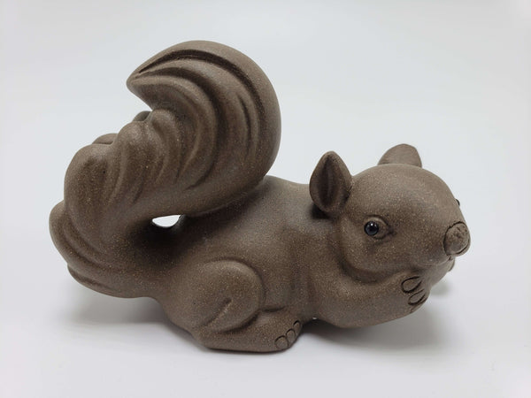 Chocolate Colored Squirrel Clay Statue Accessories Teshuah Tea Company