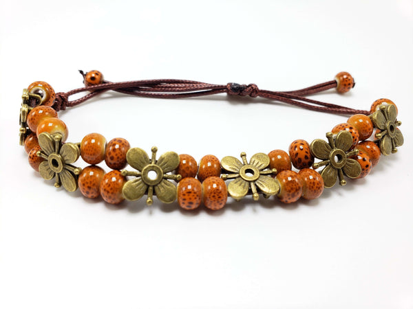 Flora Bracelet Bracelets Teshuah Tea Company Orange