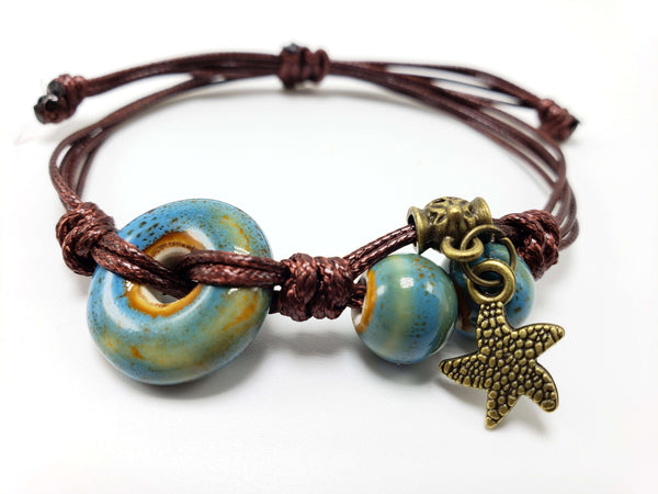 Starfish Emblem Bracelet Bracelets Teshuah Tea Company Green