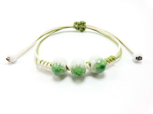 Triple Oval Bracelet Bracelets Teshuah Tea Company Green 