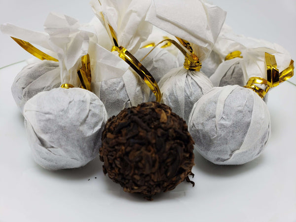Imperial Palace Fermented Pearl Tea Balls (ripe Pu'er tea) Tea Balls Teshuah Tea Company 5 balls 