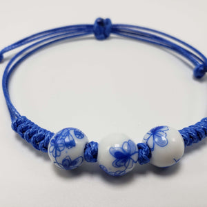 Pearly Gates Bracelet Bracelets Teshuah Tea Company Blue Floral 