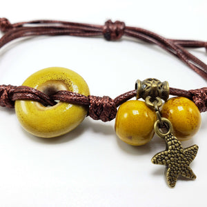 Starfish Emblem Bracelet Bracelets Teshuah Tea Company Yellow 